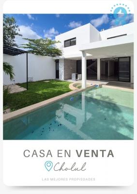 Casa en venta en Privada Inara Cholul Merida Yucatan de 4 Recamaras, Equipada